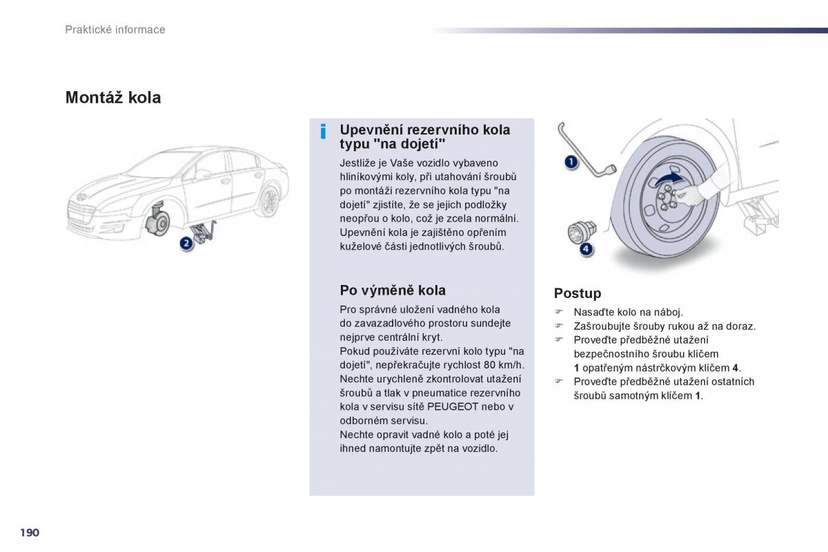 Peugeot 508 navod k obsludze / page 192