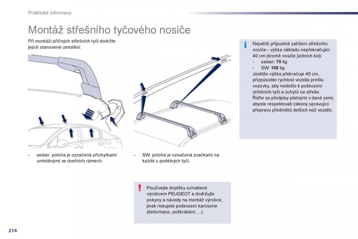 Peugeot 508 navod k obsludze / page 216