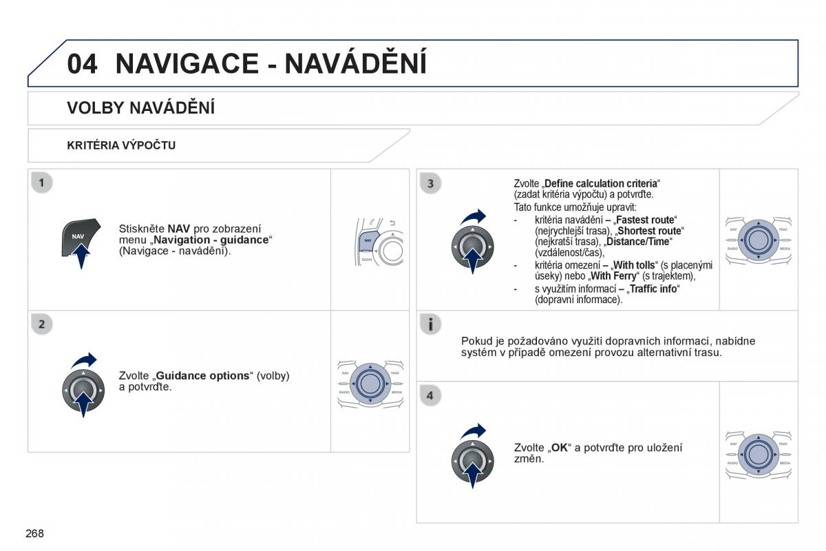 Peugeot 508 navod k obsludze / page 270