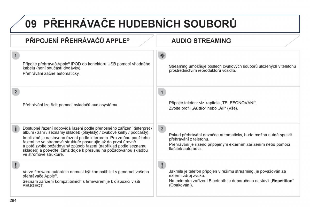 Peugeot 508 navod k obsludze / page 296