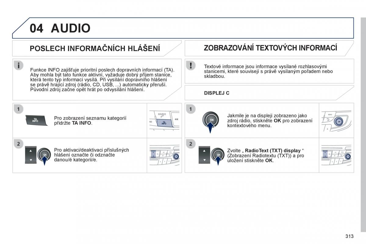 Peugeot 508 navod k obsludze / page 315