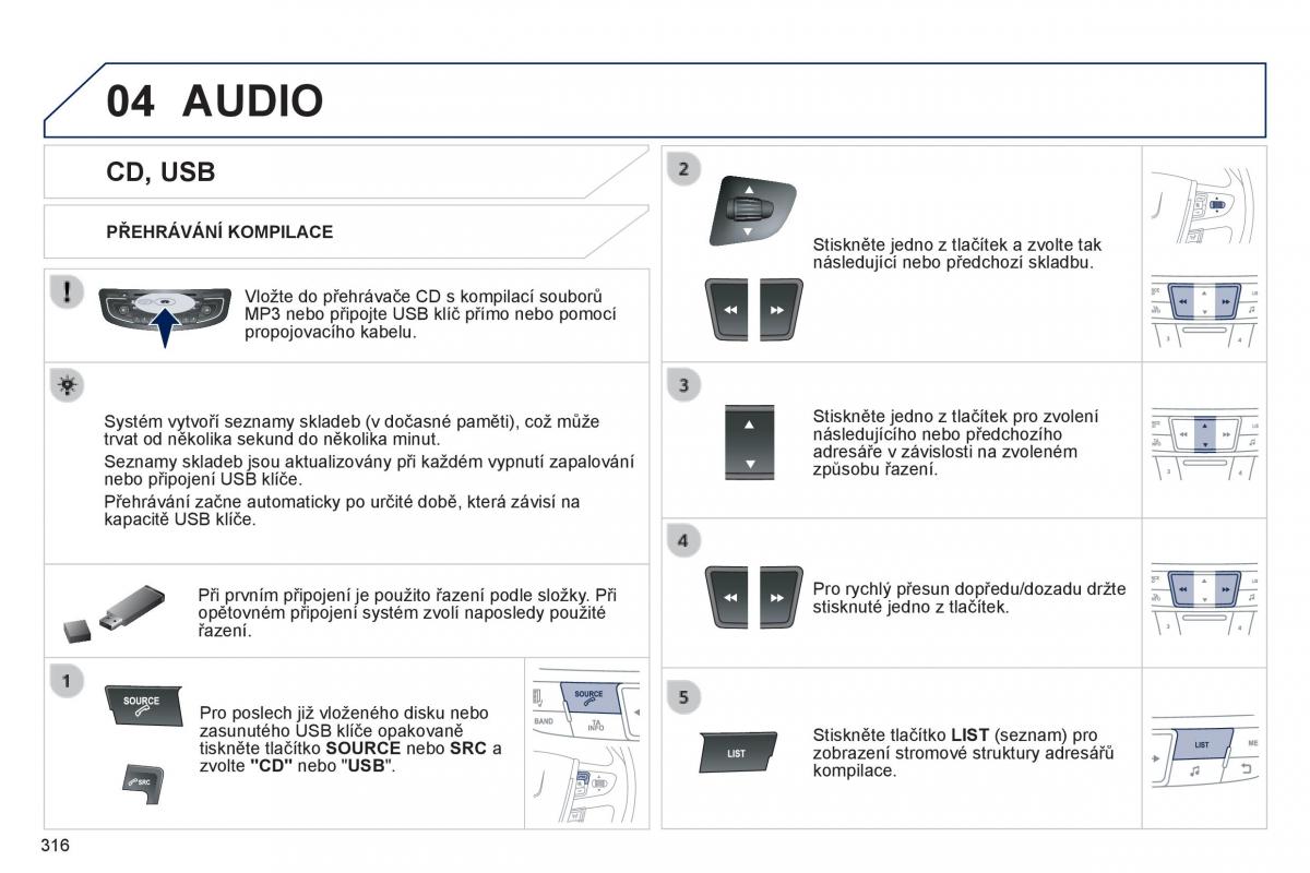 Peugeot 508 navod k obsludze / page 318