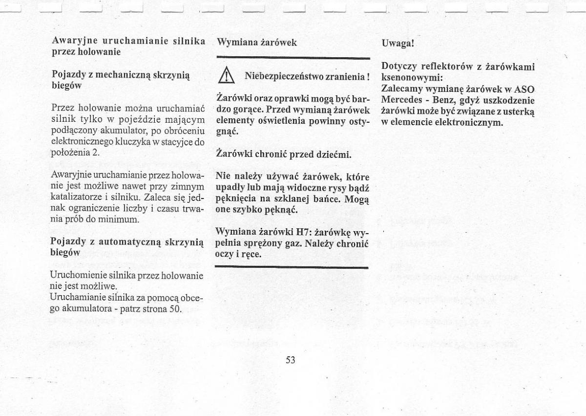 Mercedes Benz CLK W208 instrukcja obslugi / page 55