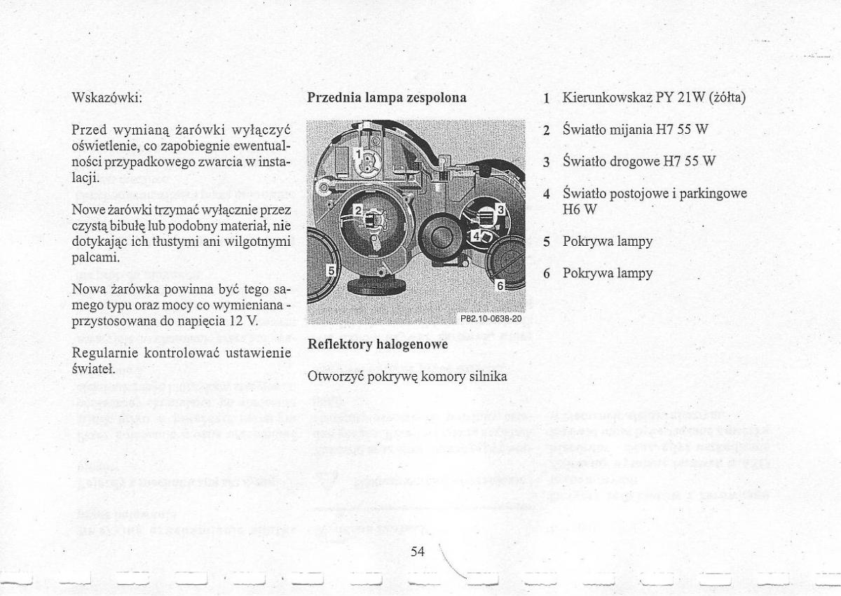 Mercedes Benz CLK W208 instrukcja obslugi / page 56