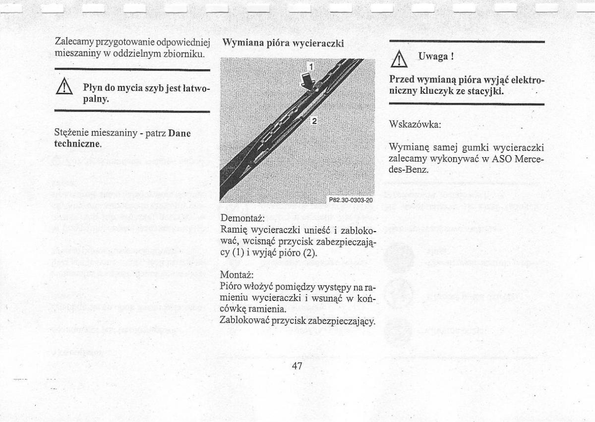 Mercedes Benz CLK W208 instrukcja obslugi / page 49