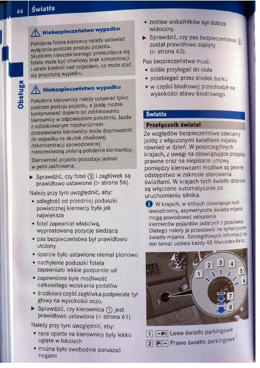 Mercedes Benz B Class W245 instrukcja obslugi / page 67