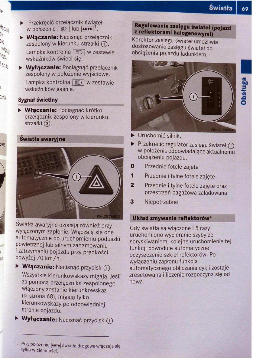 Mercedes Benz B Class W245 instrukcja obslugi / page 70