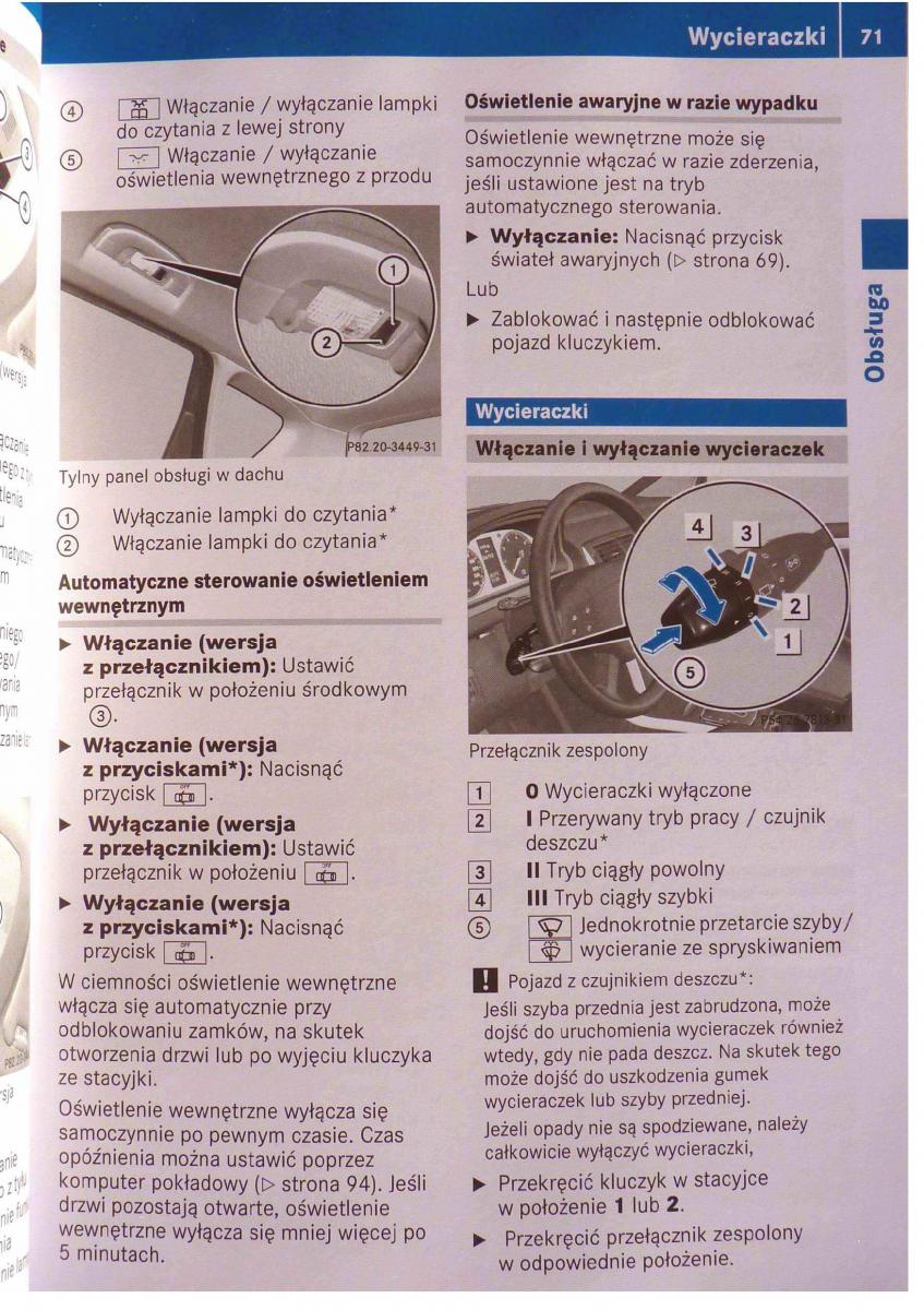 Mercedes Benz B Class W245 instrukcja obslugi / page 72