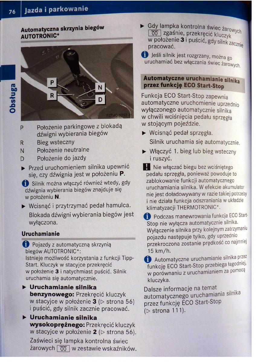 Mercedes Benz B Class W245 instrukcja obslugi / page 77