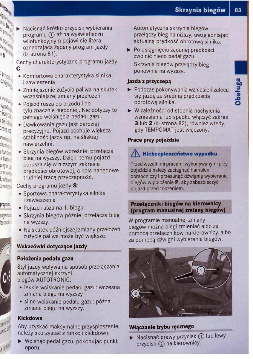 Mercedes Benz B Class W245 instrukcja obslugi / page 84