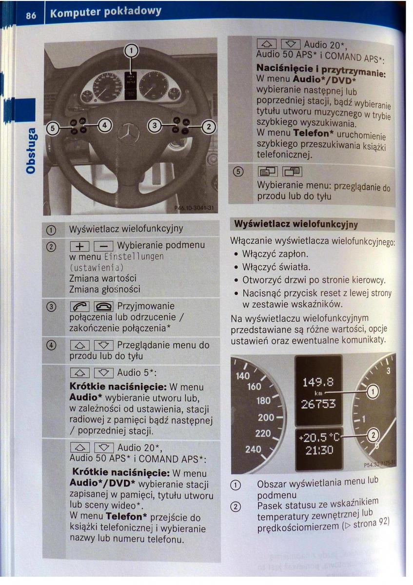 Mercedes Benz B Class W245 instrukcja obslugi / page 87