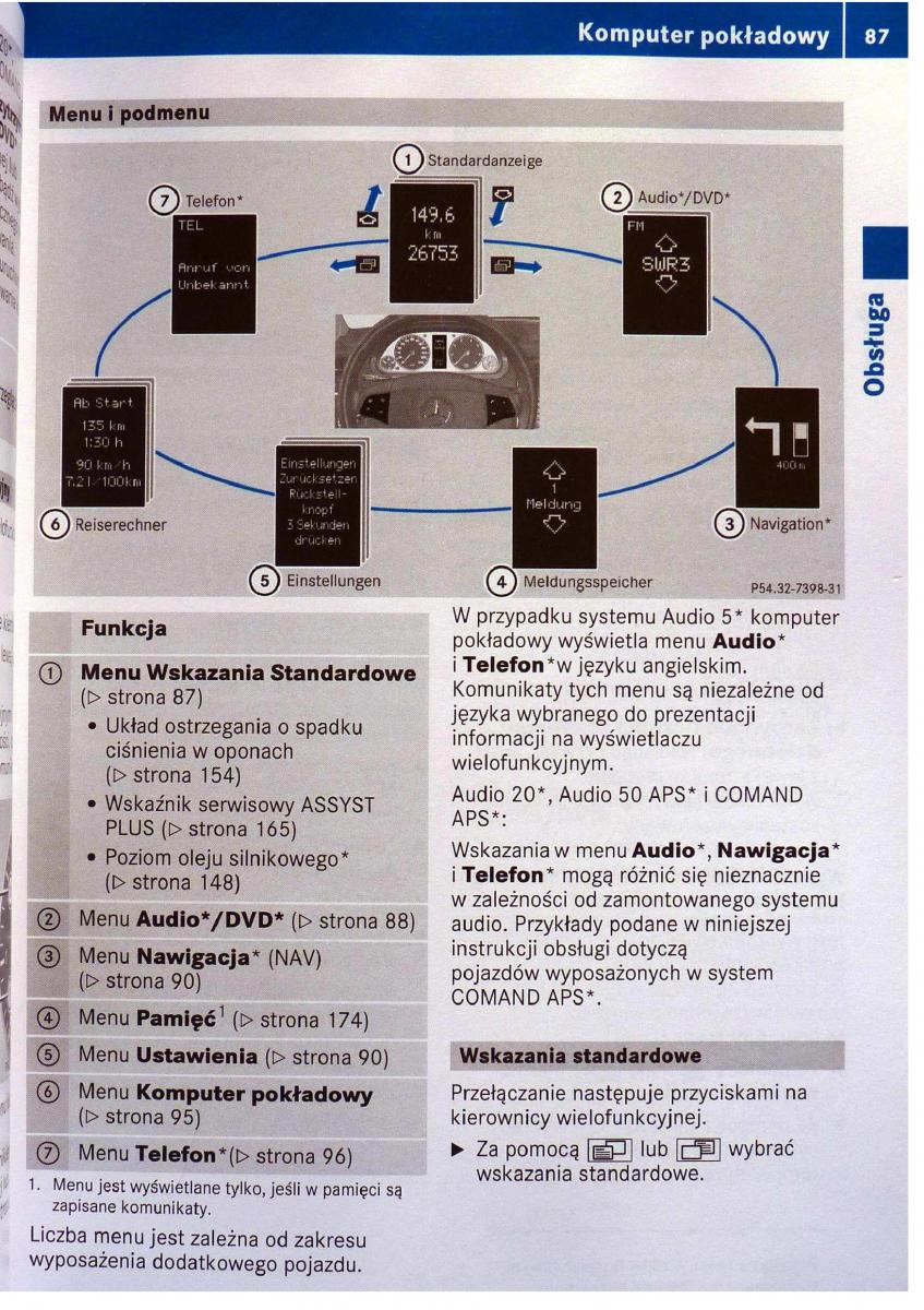 Mercedes Benz B Class W245 instrukcja obslugi / page 88