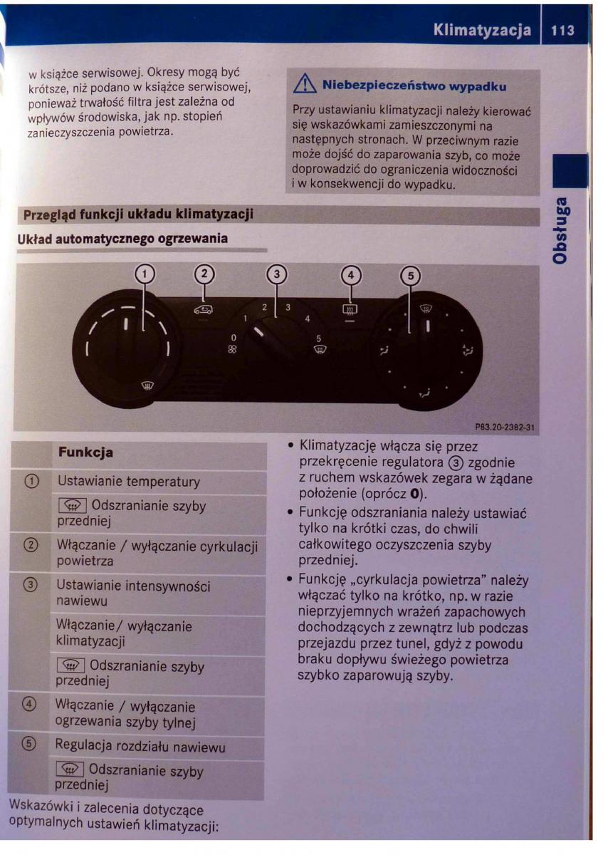 Mercedes Benz B Class W245 instrukcja obslugi / page 114