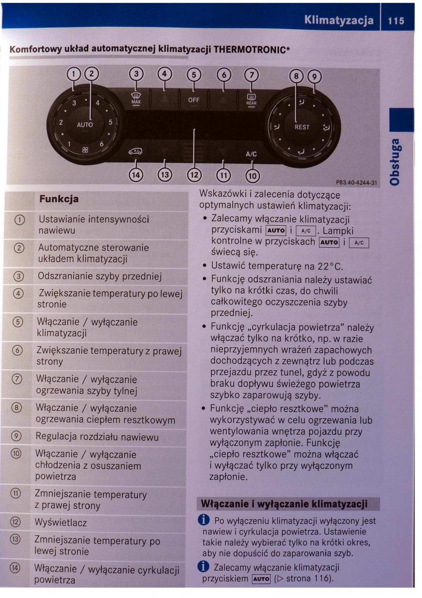 Mercedes Benz B Class W245 instrukcja obslugi / page 116