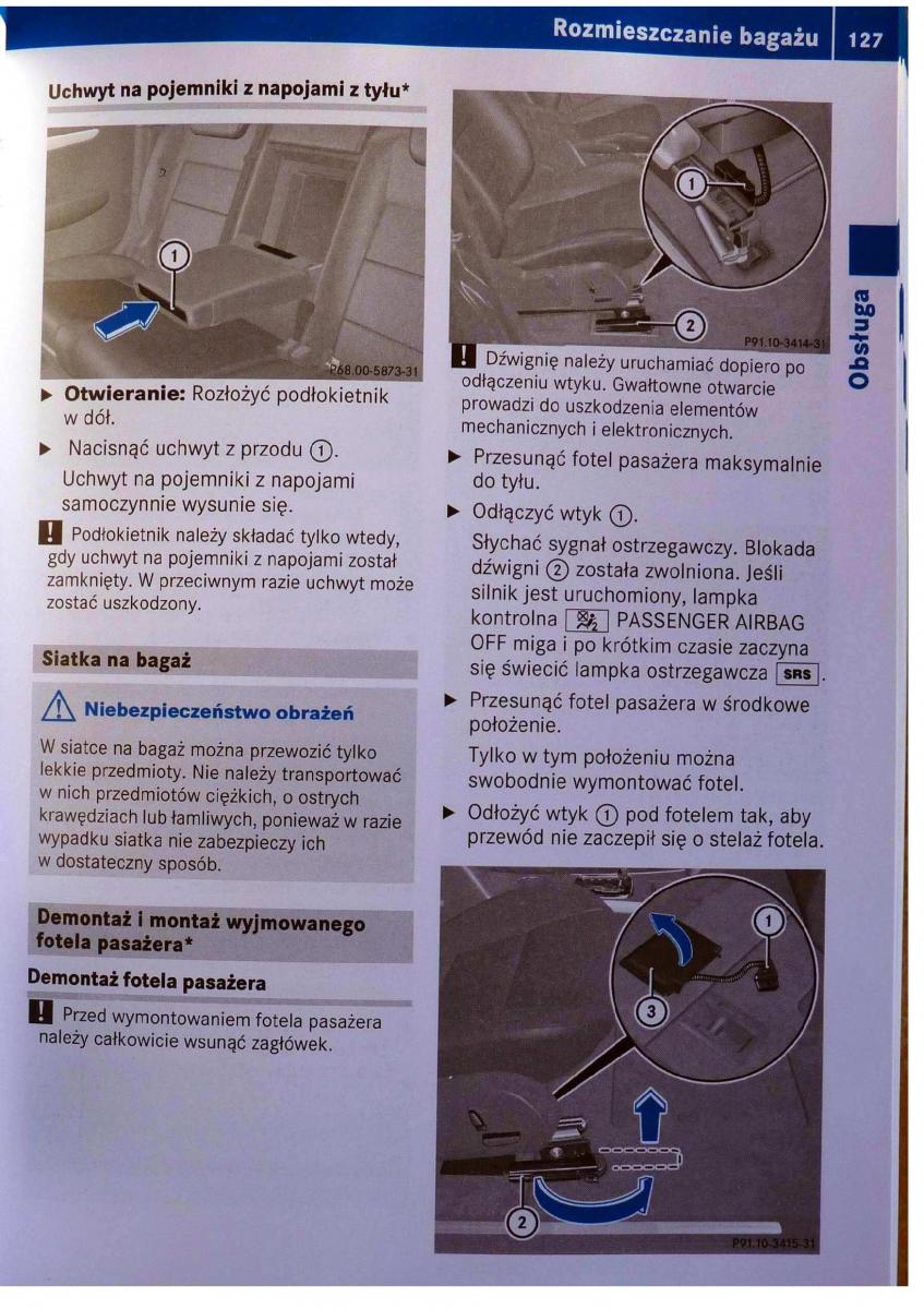 Mercedes Benz B Class W245 instrukcja obslugi / page 128