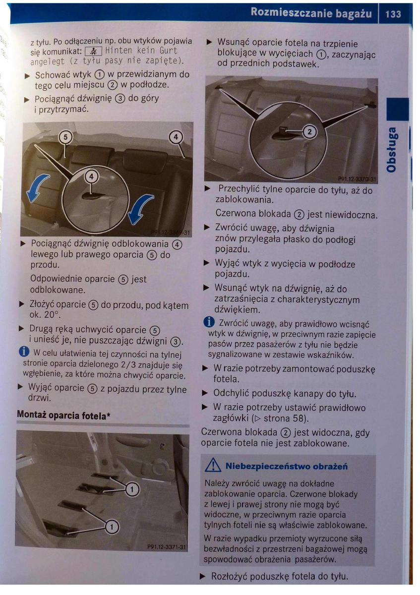 Mercedes Benz B Class W245 instrukcja obslugi / page 134