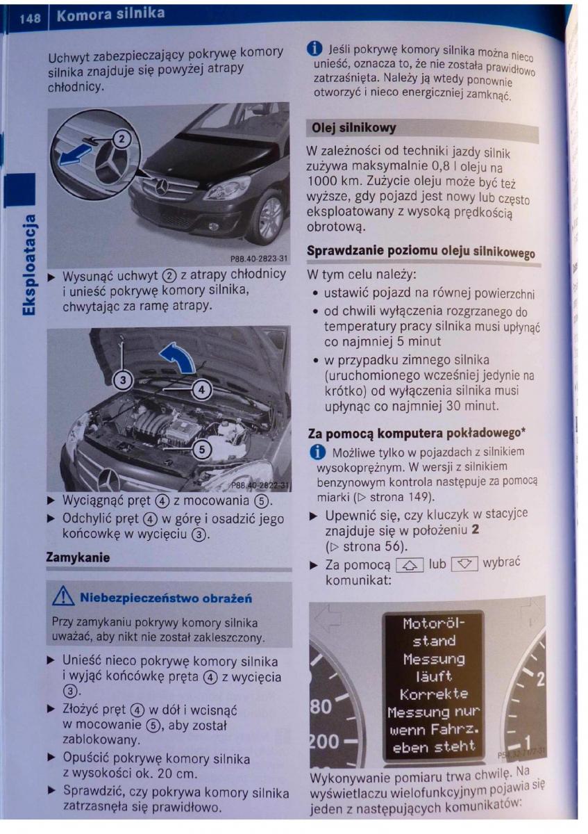 Mercedes Benz B Class W245 instrukcja obslugi / page 149