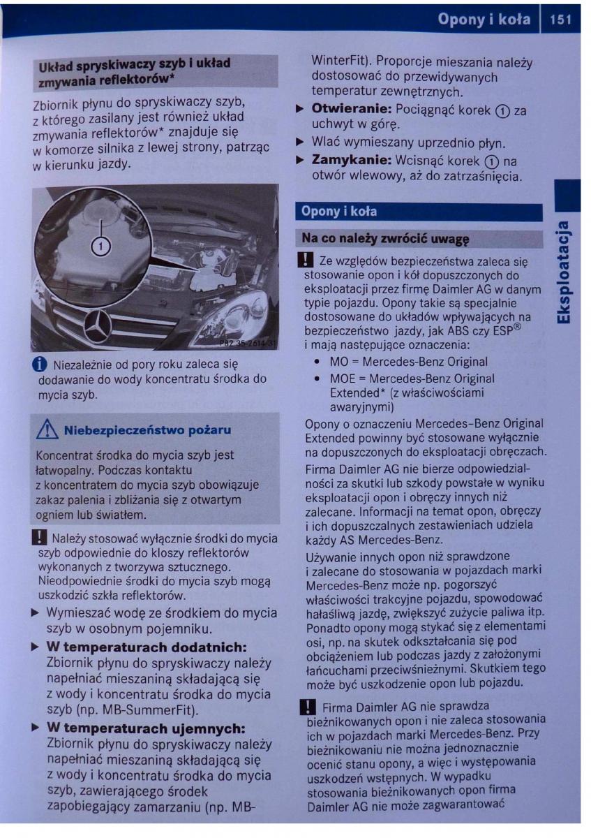 Mercedes Benz B Class W245 instrukcja obslugi / page 152