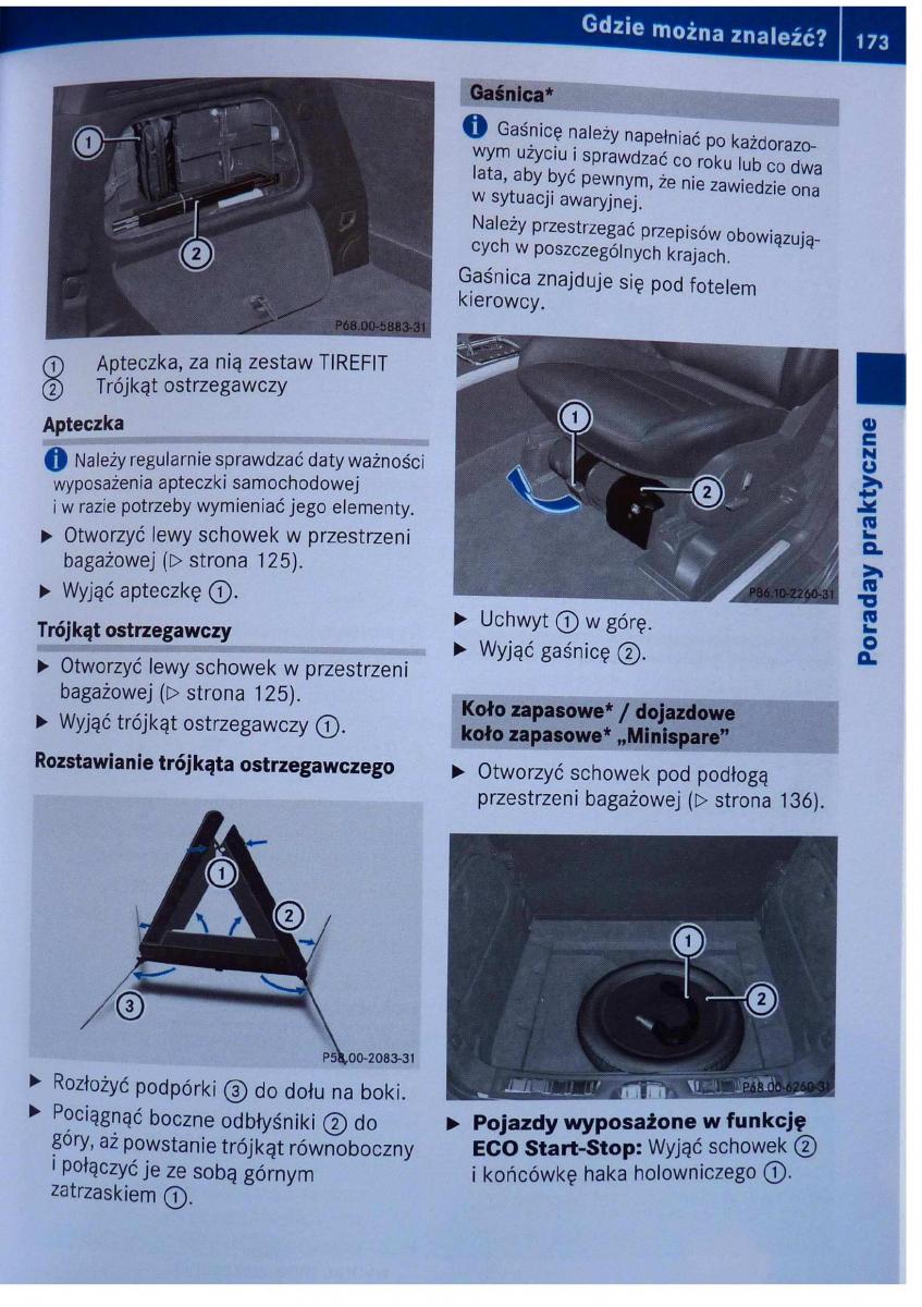 Mercedes Benz B Class W245 instrukcja obslugi / page 174