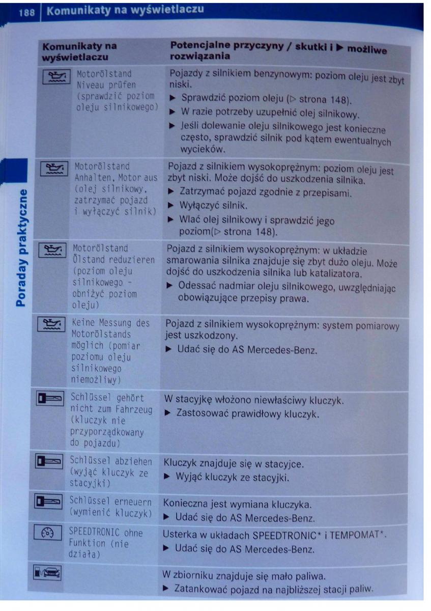 Mercedes Benz B Class W245 instrukcja obslugi / page 189