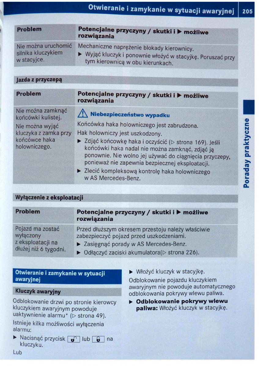 Mercedes Benz B Class W245 instrukcja obslugi / page 206