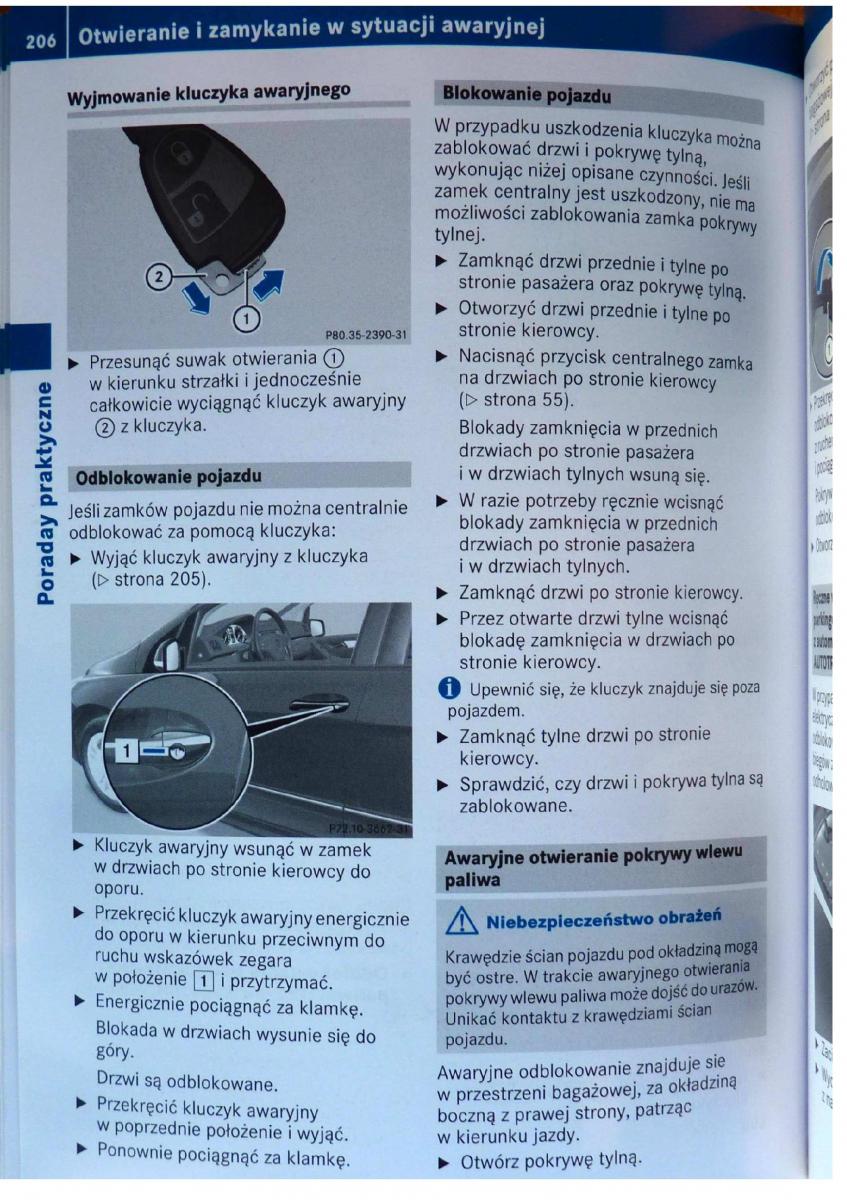 Mercedes Benz B Class W245 instrukcja obslugi / page 207