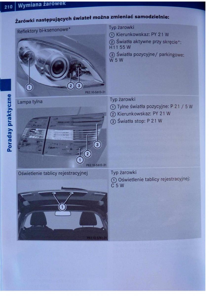 Mercedes Benz B Class W245 instrukcja obslugi / page 211