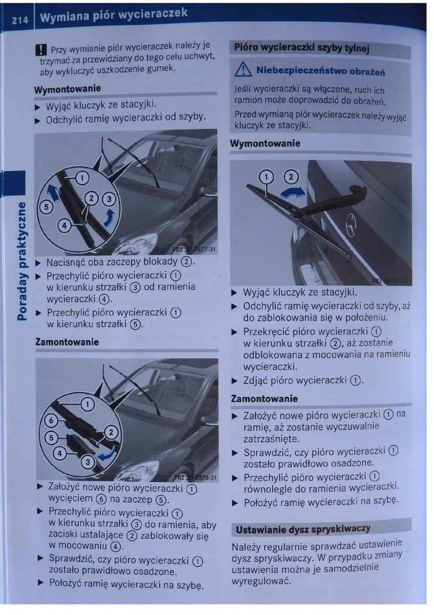 Mercedes Benz B Class W245 instrukcja obslugi / page 215