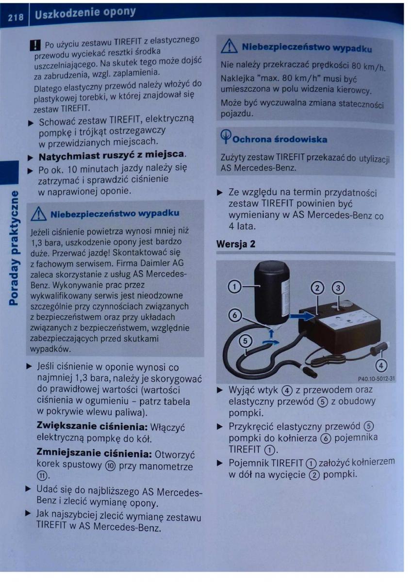 Mercedes Benz B Class W245 instrukcja obslugi / page 219