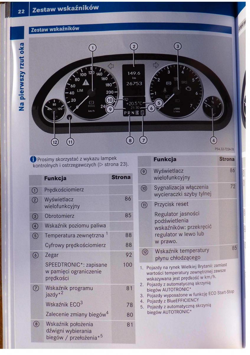 Mercedes Benz B Class W245 instrukcja obslugi / page 23