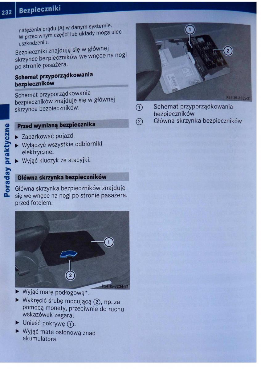 Mercedes Benz B Class W245 instrukcja obslugi / page 233