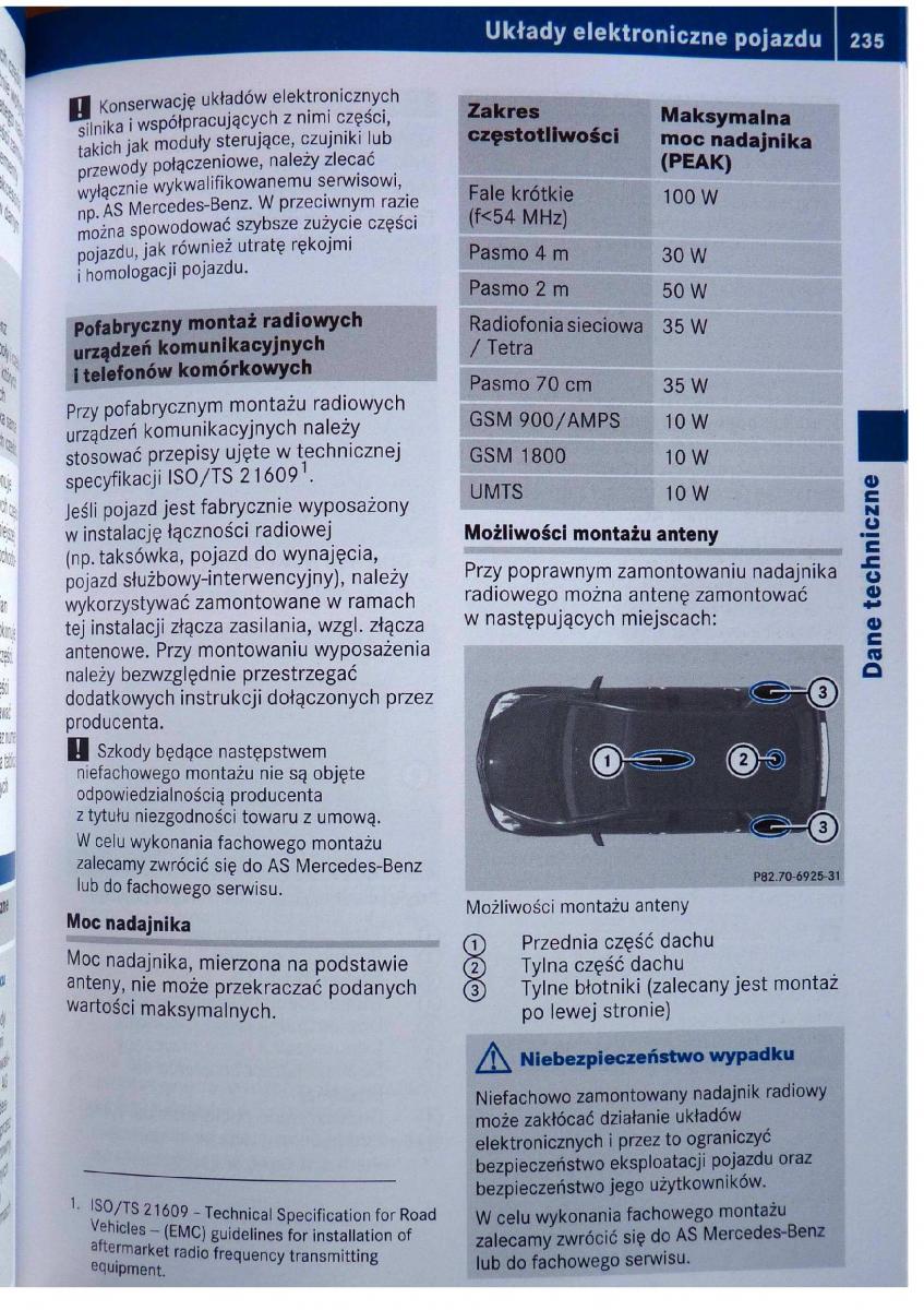 Mercedes Benz B Class W245 instrukcja obslugi / page 236