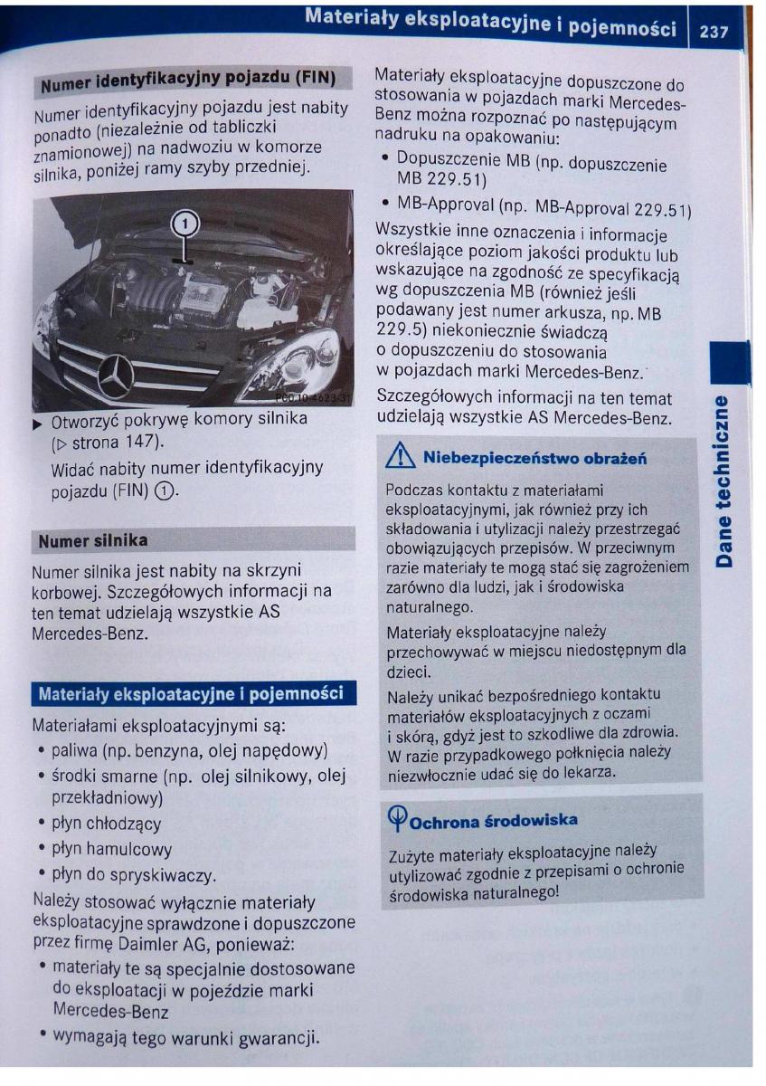 Mercedes Benz B Class W245 instrukcja obslugi / page 238