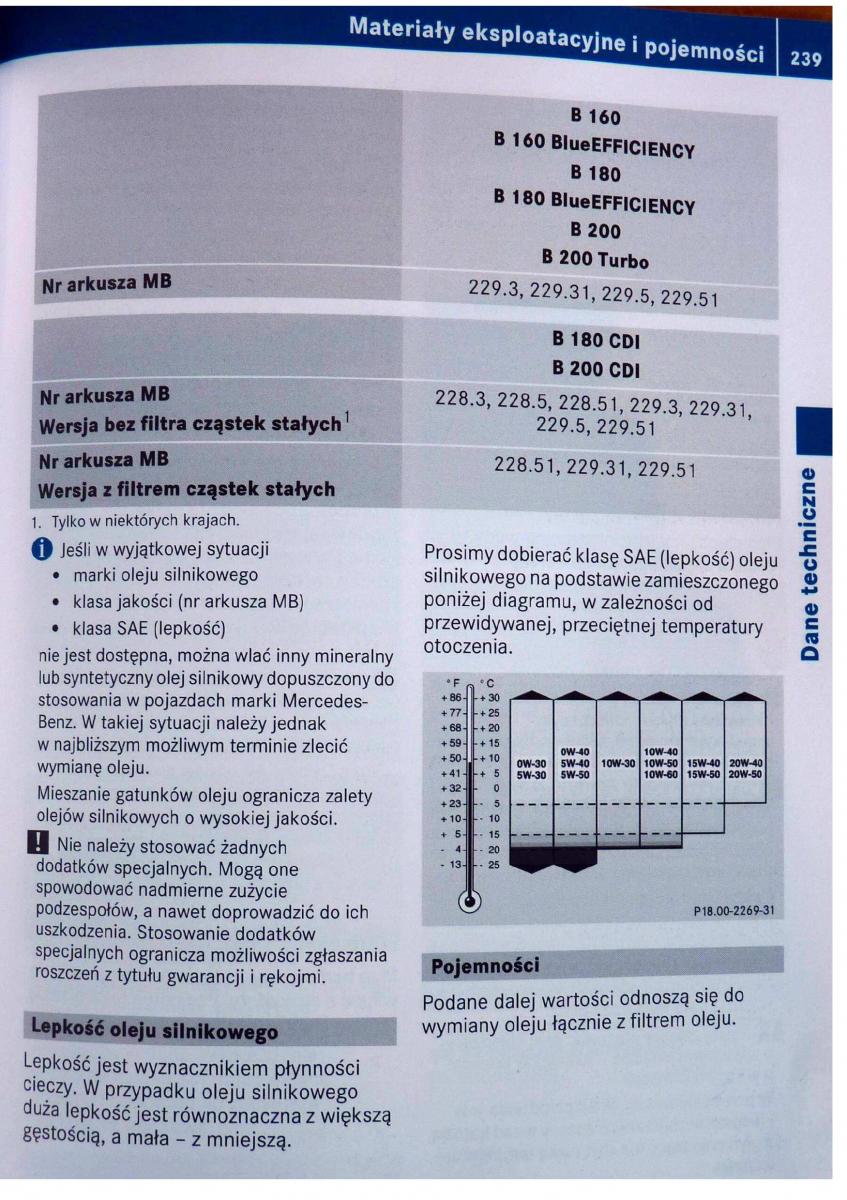 Mercedes Benz B Class W245 instrukcja obslugi / page 240