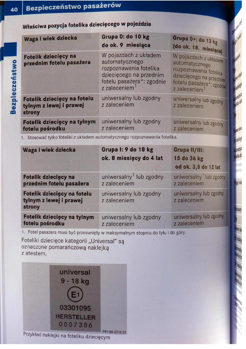 Mercedes Benz B Class W245 instrukcja obslugi / page 41