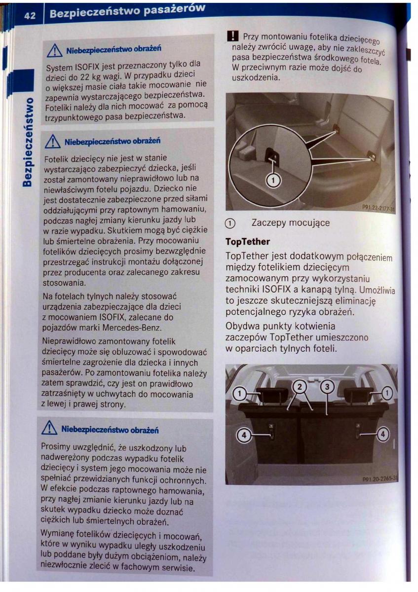 Mercedes Benz B Class W245 instrukcja obslugi / page 43