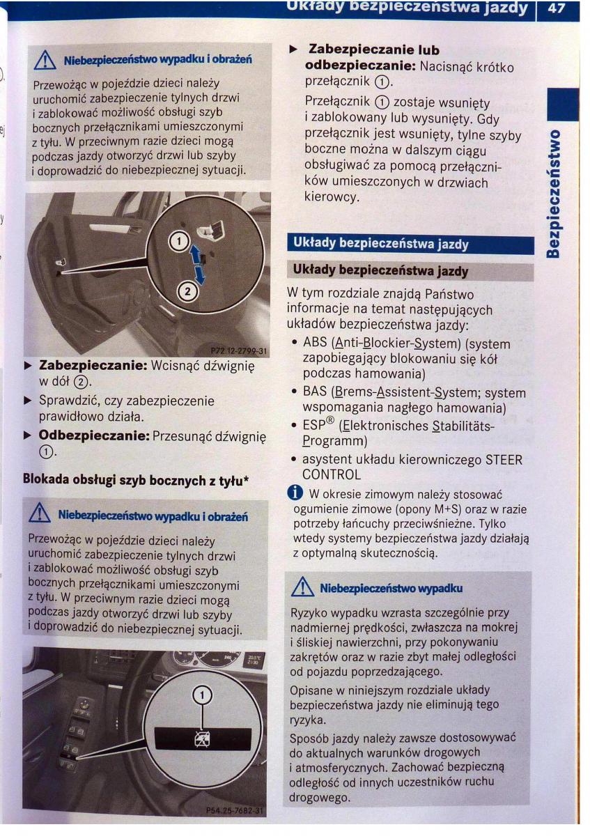 Mercedes Benz B Class W245 instrukcja obslugi / page 48