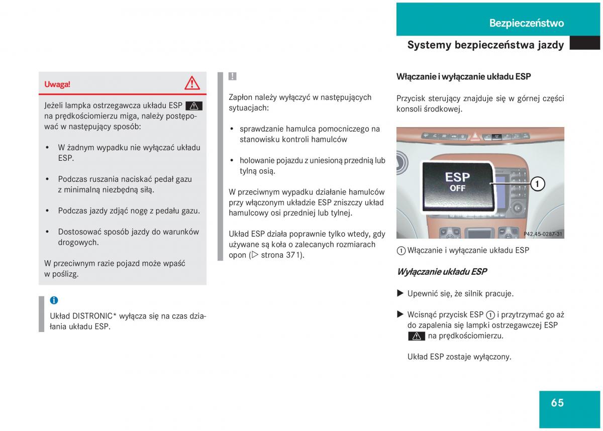 Mercedes Benz S Class W220 instrukcja obslugi / page 61