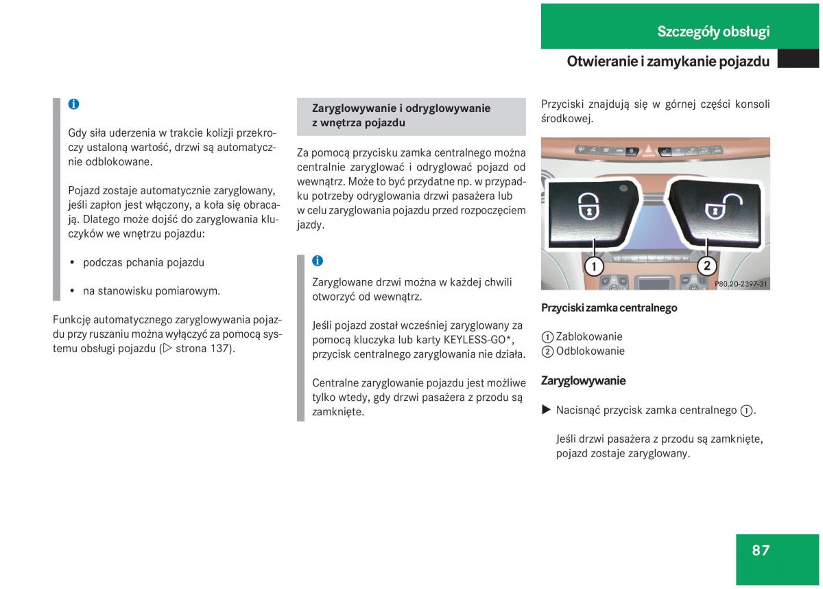 Mercedes Benz S Class W220 instrukcja obslugi / page 82