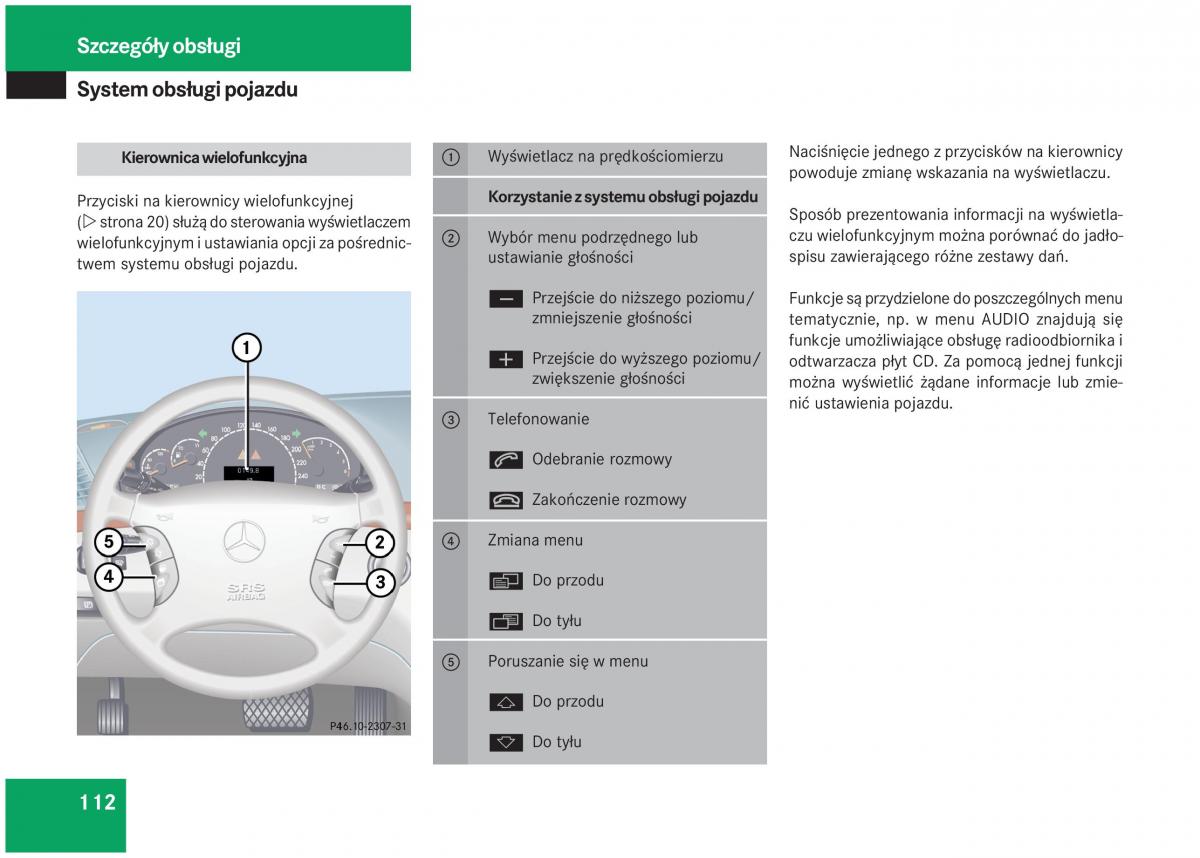 Mercedes Benz S Class W220 instrukcja obslugi / page 107