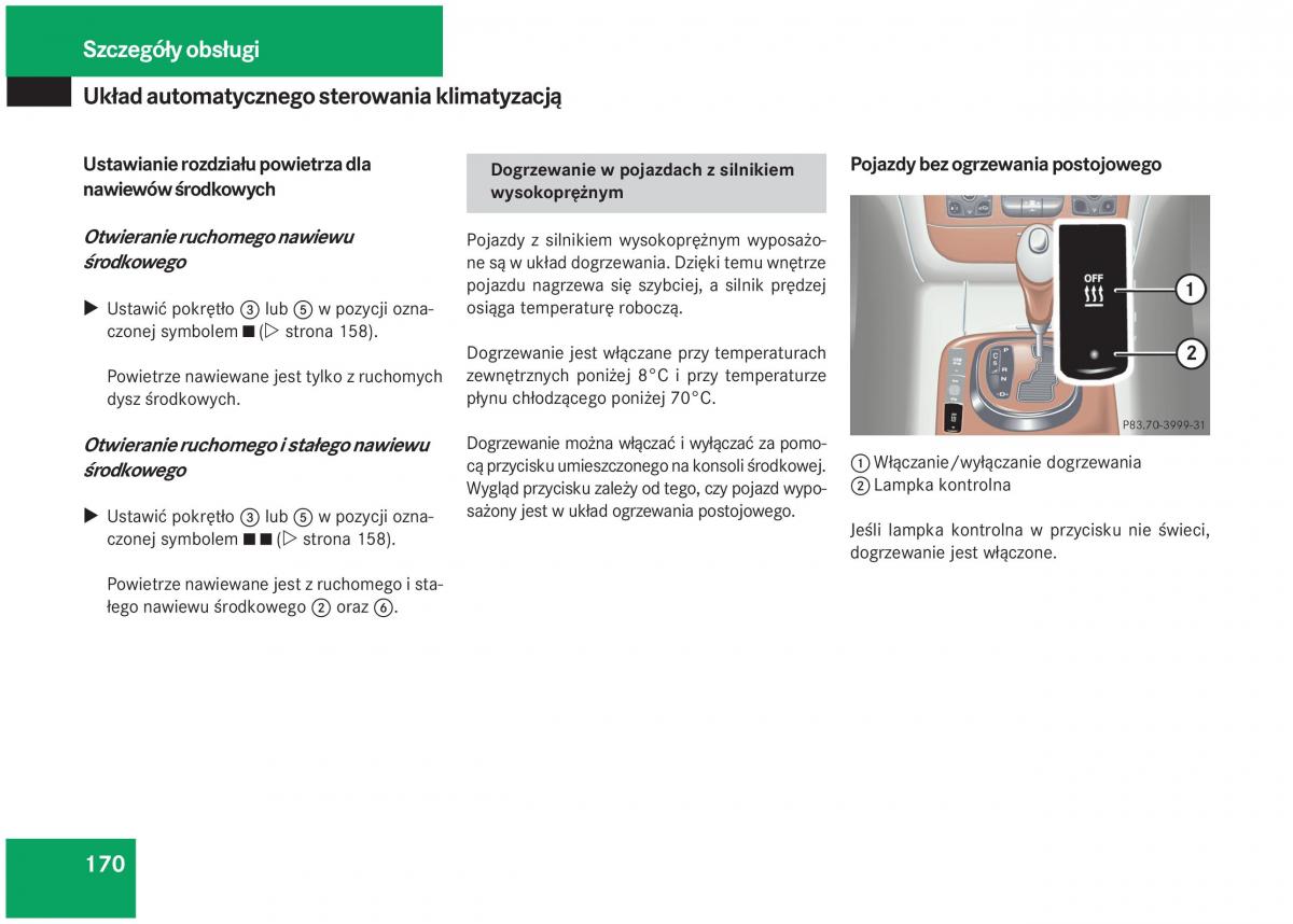 Mercedes Benz S Class W220 instrukcja obslugi / page 165