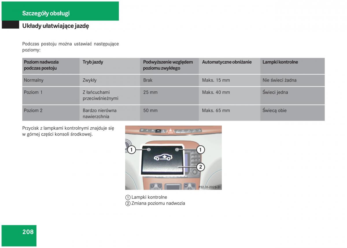 Mercedes Benz S Class W220 instrukcja obslugi / page 203