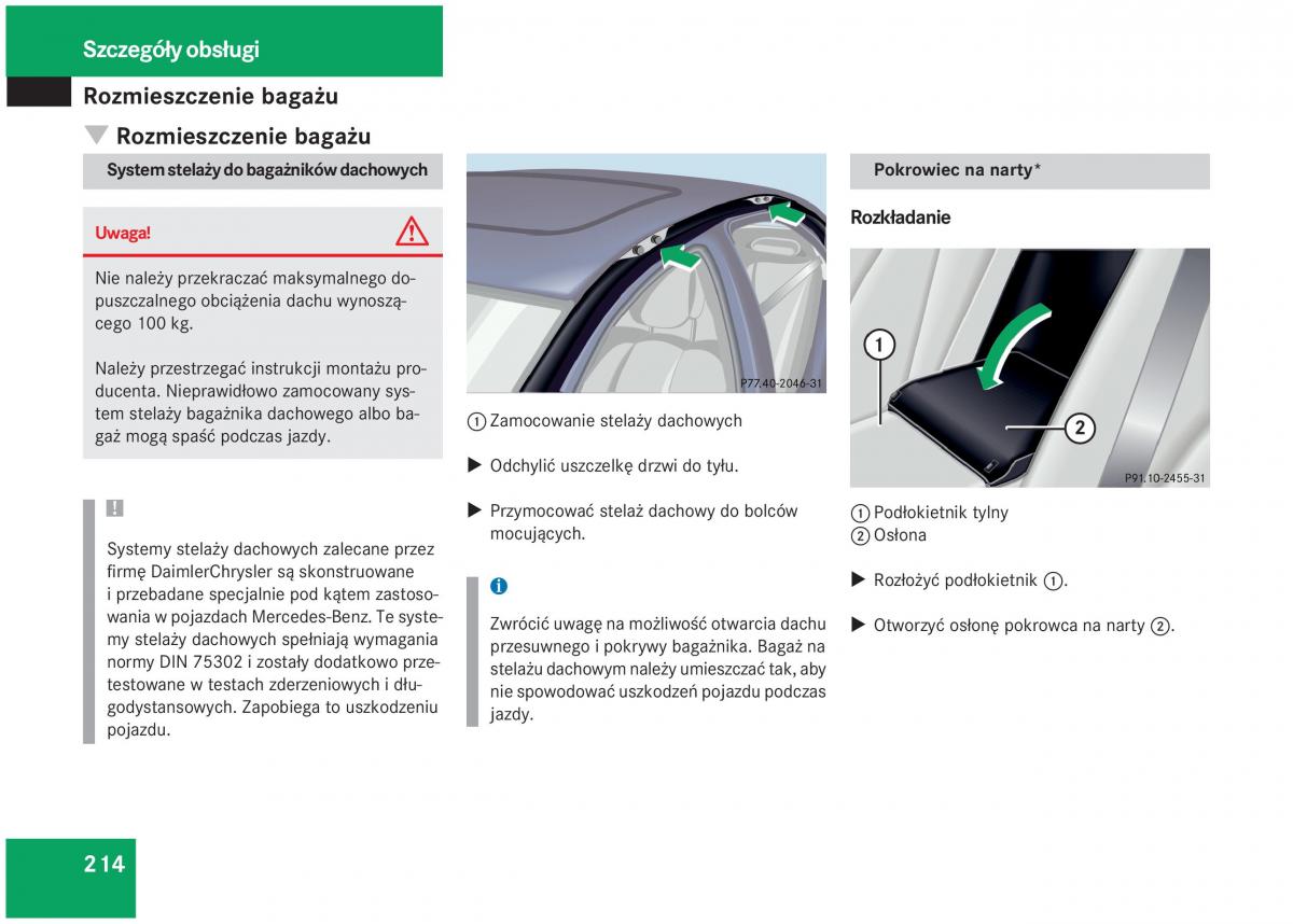 Mercedes Benz S Class W220 instrukcja obslugi / page 209