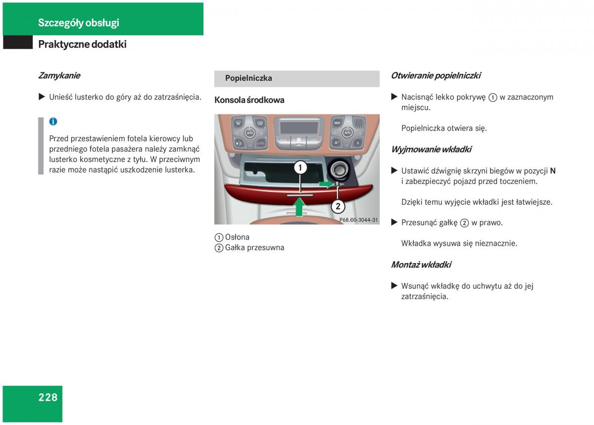 Mercedes Benz S Class W220 instrukcja obslugi / page 223