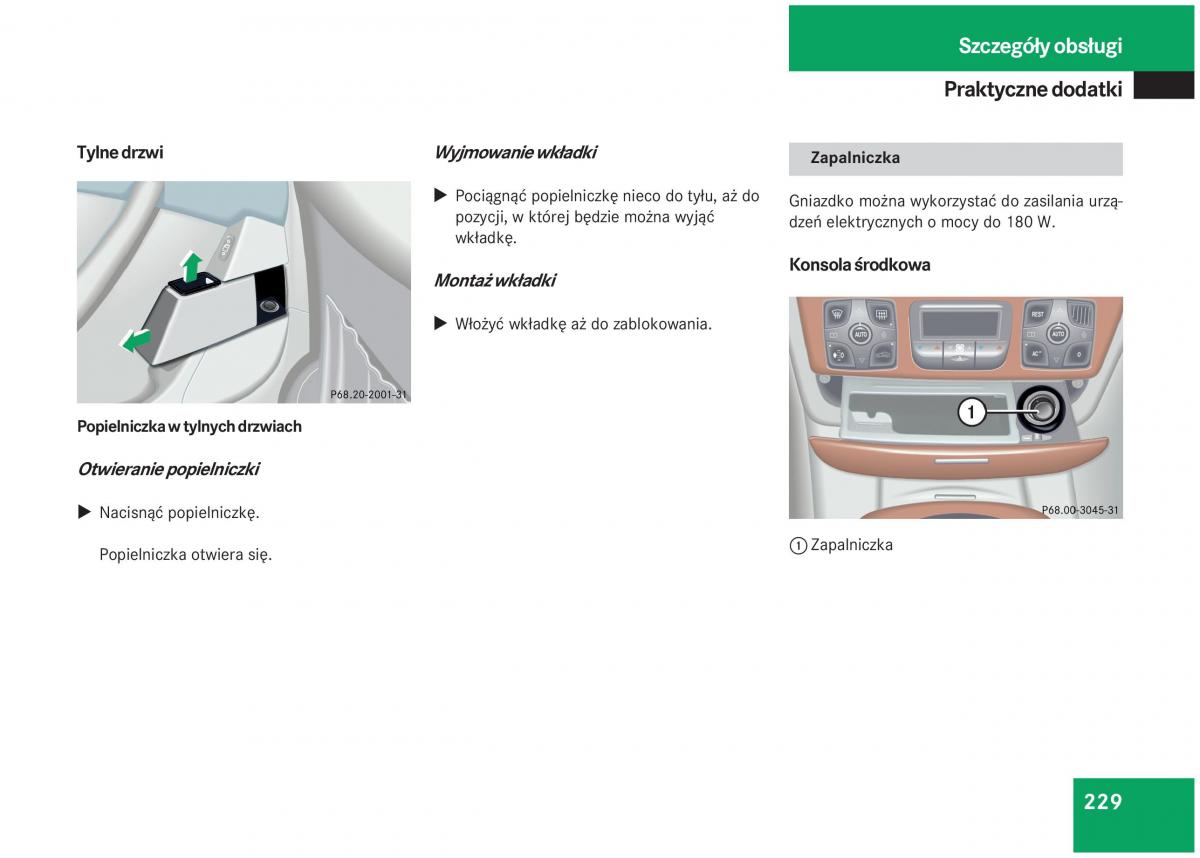 Mercedes Benz S Class W220 instrukcja obslugi / page 224