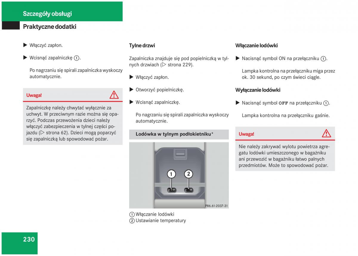 Mercedes Benz S Class W220 instrukcja obslugi / page 225