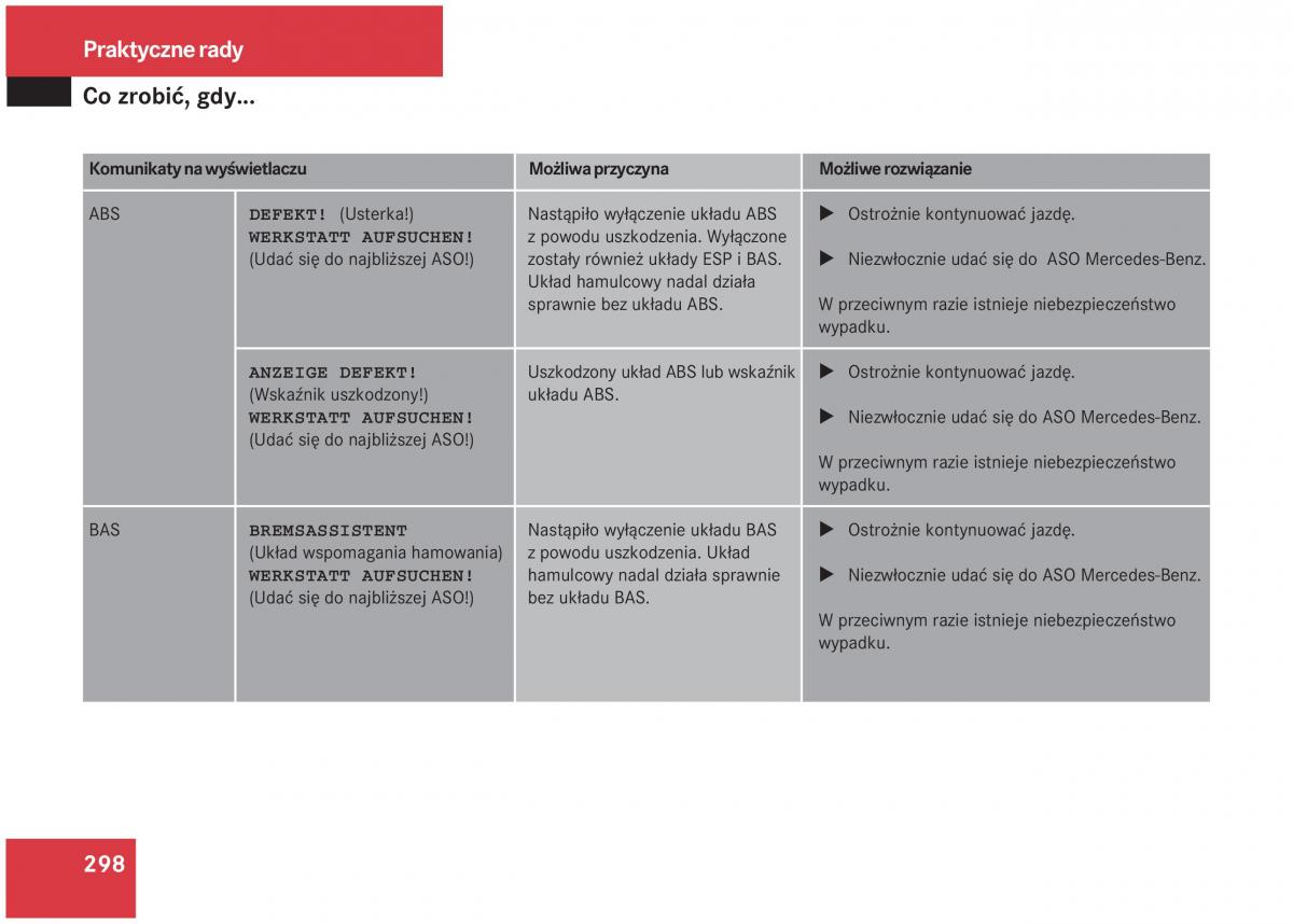 Mercedes Benz S Class W220 instrukcja obslugi / page 293