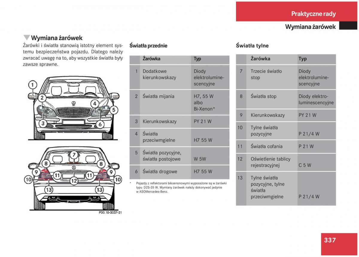 Mercedes Benz S Class W220 instrukcja obslugi / page 332