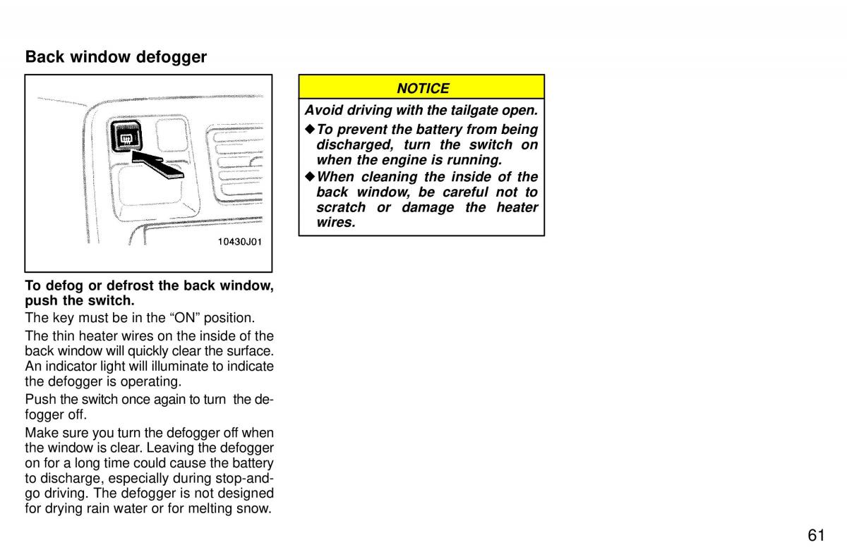 Toyota 4Runner 3 III N180 owners manual / page 58