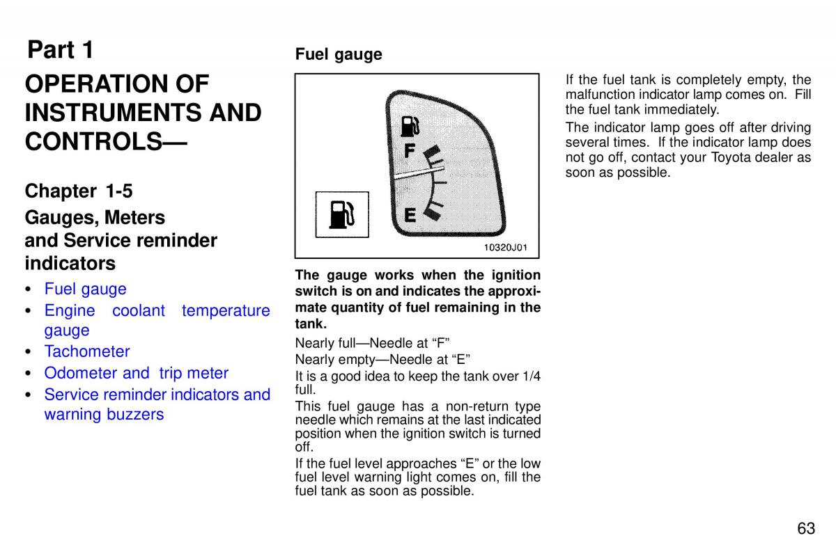 Toyota 4Runner 3 III N180 owners manual / page 60